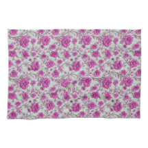 Levendig Roze Bloemmotief Met Magenta Bloemen