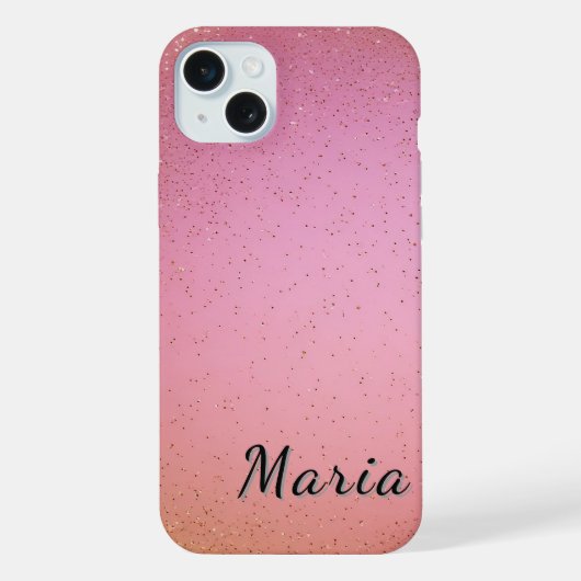 Levendig Roze en Glitterende Achtergrond iPhone Hoesje (Achterkant)