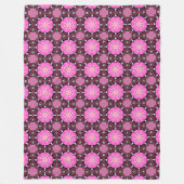 Levendig roze en paars geometrisch patroon fleece deken (Voorkant)