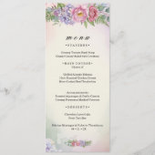 Levendig roze en paarse bloemrijke menu (Voorkant)