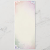 Levendig roze en paarse bloemrijke menu (Achterkant)