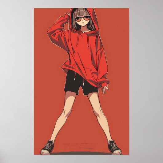 Levendig roze en Paarse dans Poster (Voorkant)