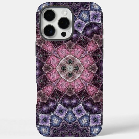 Levendig roze en paarse Mandala webpatroon Case-Mate iPhone Case (Achterkant)