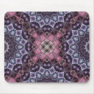 Levendig roze en paarse Mandala webpatroon Muismat