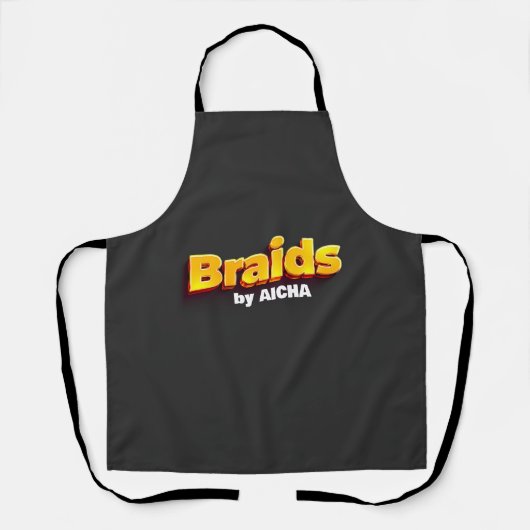 Levendig roze & geel Afrikaans haarvlechten Schort (Voorkant)