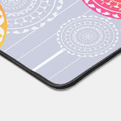 Levendig roze geel Random Mandala gepersonaliseerd Bureaumat (Hoek)