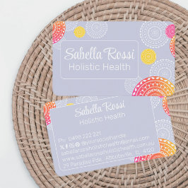 Levendig roze geel Random Mandala gepersonaliseerd Visitekaartje