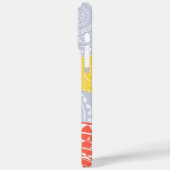 Levendig Roze Geel Random Mandala op Blauw Case-Mate iPhone Case (Achterkant / Links)