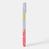 Levendig roze geel willekeurig mandala monogram iPhone hoesje (Rechterkant)