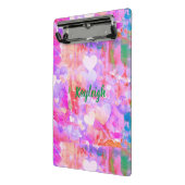 Levendig Roze Gehart Mini Klembord (Angled2)