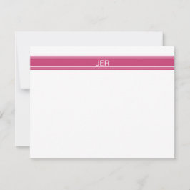 Levendig Roze Gepersonaliseerd Merk Naam Beginlett Notitiekaartje