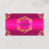 Levendig Roze Goud  met Logo weelderig Visitekaartje (Voorkant)