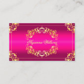 Levendig Roze Goud Versierd met Foto en QR Code Visitekaartje (Voorkant)