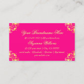 Levendig Roze Goud  weelderig en luxe Visitekaartje (Achterkant)