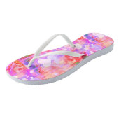 Levendig roze hartje paar Teenslippers (Schuin)