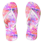 Levendig roze hartje paar Teenslippers (Voetbed)