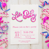 Levendig Roze Iridiserend Feestelijke Viering Kaart