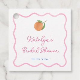 Levendig Roze Kobalt Blauw Citrus Vrijgezellenfees Bedankjes Labels