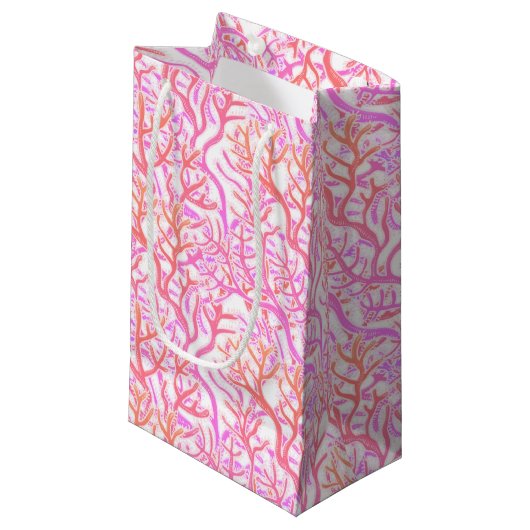 Levendig Roze Koraalrif Klein Cadeauzakje (Voorkant Gekanteld)