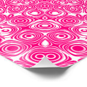 Levendig roze mandala patroon perfect poster (Hoek)