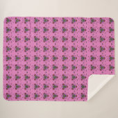 Levendig Roze Mandala Sherpa Deken (Voorkant (horizontaal))