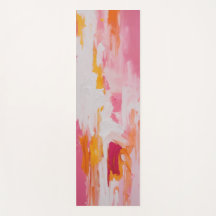 Levendig Roze & Oranje Abstract Expressionistische
