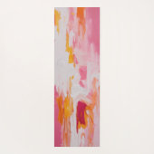 Levendig Roze & Oranje Abstract Expressionistische Yogamat (Achterkant)