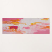Levendig Roze & Oranje Abstract Expressionistische Yogamat (Voorkant (horizontaal))