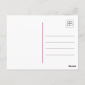 Levendig roze pioen bloem Briefkaart (Achterkant)