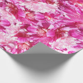 Levendig roze pioenrozen aquarel inpakpapier (Hoek)