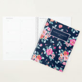 Levendig roze rozen bloemenpatroon planner (Display)