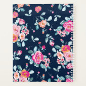 Levendig Roze Rozen Bloemmotief Planner (Achterkant)