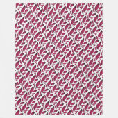 Levendig Roze Veerpatroon Fleece Deken (Voorkant)