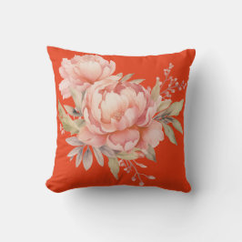 Levendig roze Wildflower Sierkussen