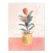 Levendig rubberen Plant in een keramische pot Foto Afdruk (Voorkant)