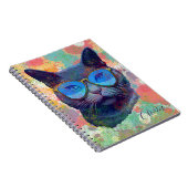 Levendig Russisch blauw Notitieboek met azuurblauw (Rechterzijde)