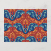 Levendig Safari wandtapijtpatroon - De Witte Lotus Briefkaart (Voorkant)