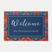 Levendig Safari wandtapijtpatroon - De Witte Lotus Deurmat (Voorkant)