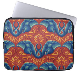 Levendig Safari wandtapijtpatroon - De Witte Lotus Laptop Sleeve