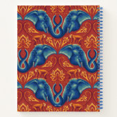 Levendig Safari wandtapijtpatroon - De Witte Lotus Notitieboek (Achterkant)