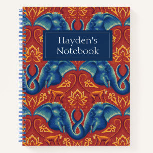 Levendig Safari wandtapijtpatroon - De Witte Lotus Notitieboek