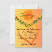 Levendig Saffraan Geel Dankkaart Bedankkaart (Voorkant)