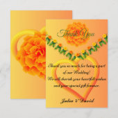 Levendig Saffraan Geel Dankkaart Bedankkaart (Voorkant / Achterkant)