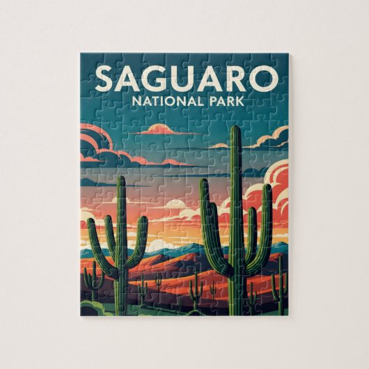 Levendig Saguaro Nationaal Park Legpuzzel (Verticaal)