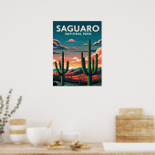 Levendig Saguaro Nationaal Park Poster (Keuken)