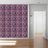 Levendig Scandinavisch Floral Tegel Pattern Tegeltje