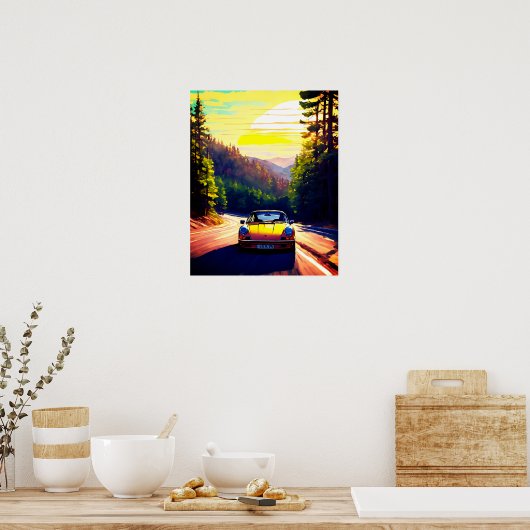 Levendig scèneontwerp Modern Poster (Keuken)