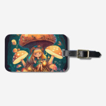 Levendig schattige elven spelen onder paddenstoele