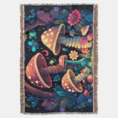 Levendig schattige elven spelen onder paddenstoele deken (Voorkant Verticaal)