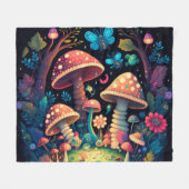 Levendig schattige elven spelen onder paddenstoele fleece deken (Voorkant (Horizontaal))